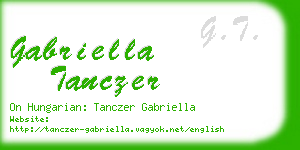 gabriella tanczer business card